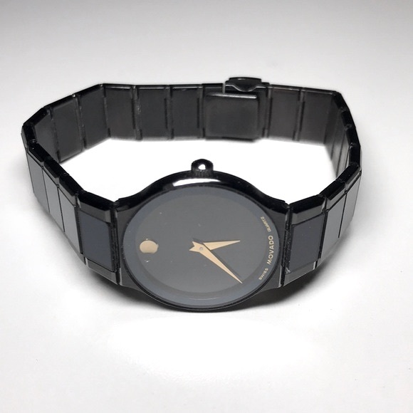 ⭐️HOST PICK⭐️ MOVADO Museum PVD Finished Stainless Steel Black Dial Watch - Picture 11 of 14